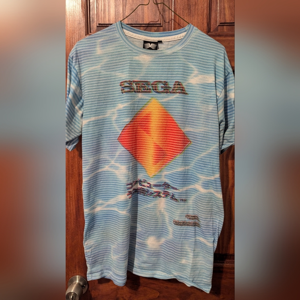 Vapor 95 Medium Blue and White Sega / PlayStation shirt